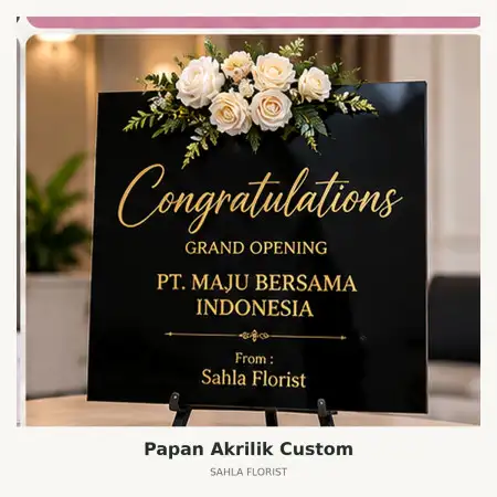 Papan Bunga Akrilik Rungkut